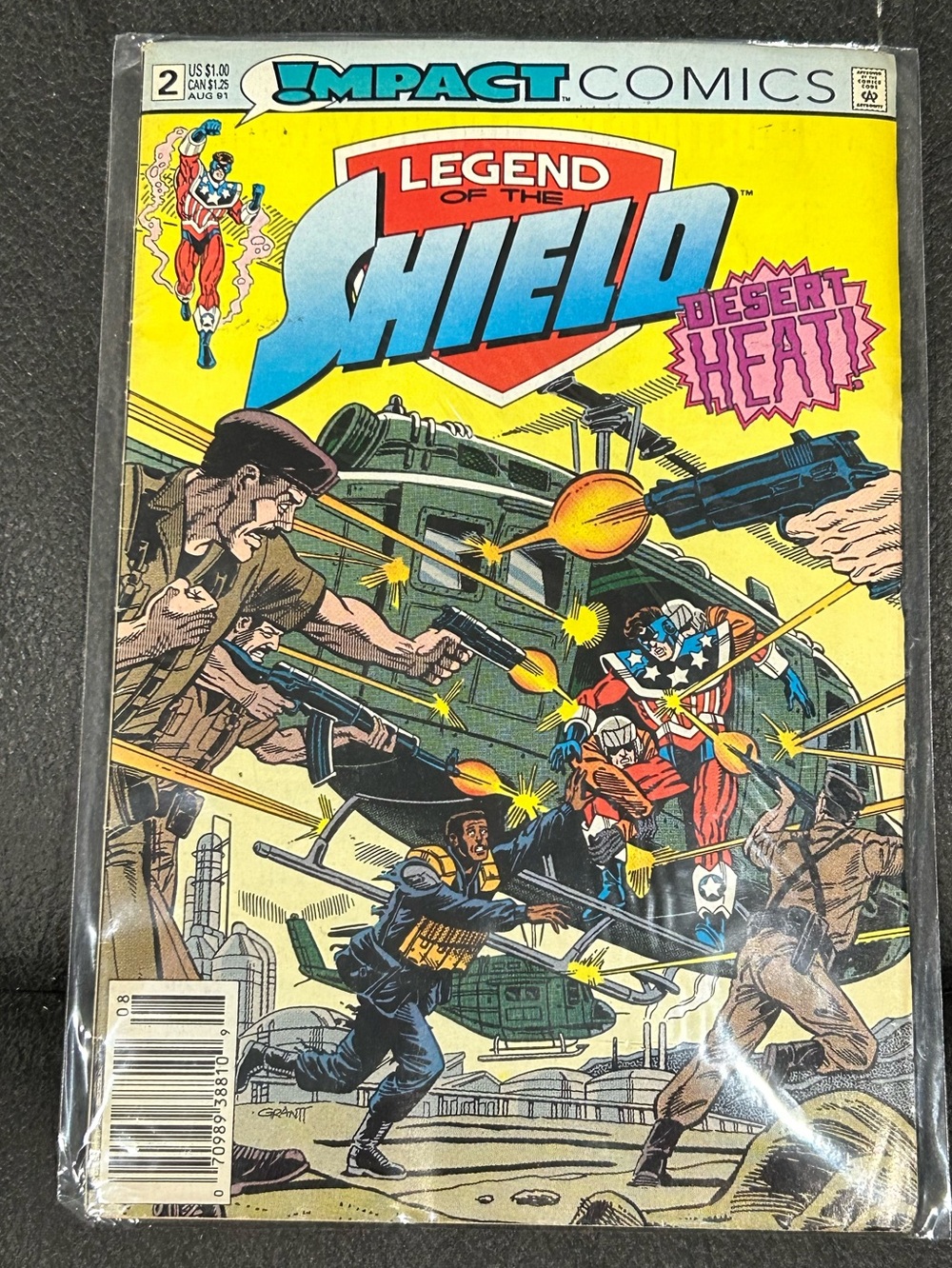 Legend of the shield dessert heat comic book! Impact comics/DC